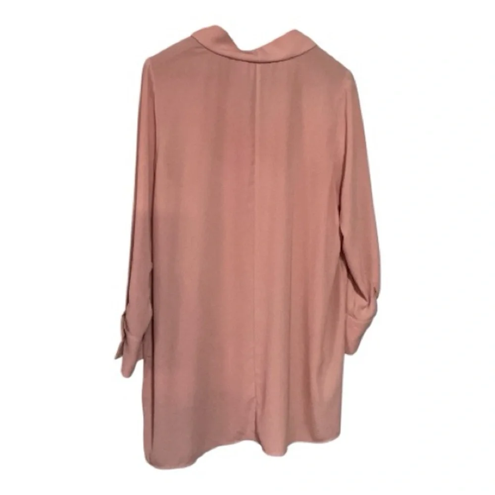 Eloquii Soft Pink V-Neck Blouse - Picture 4 of 4